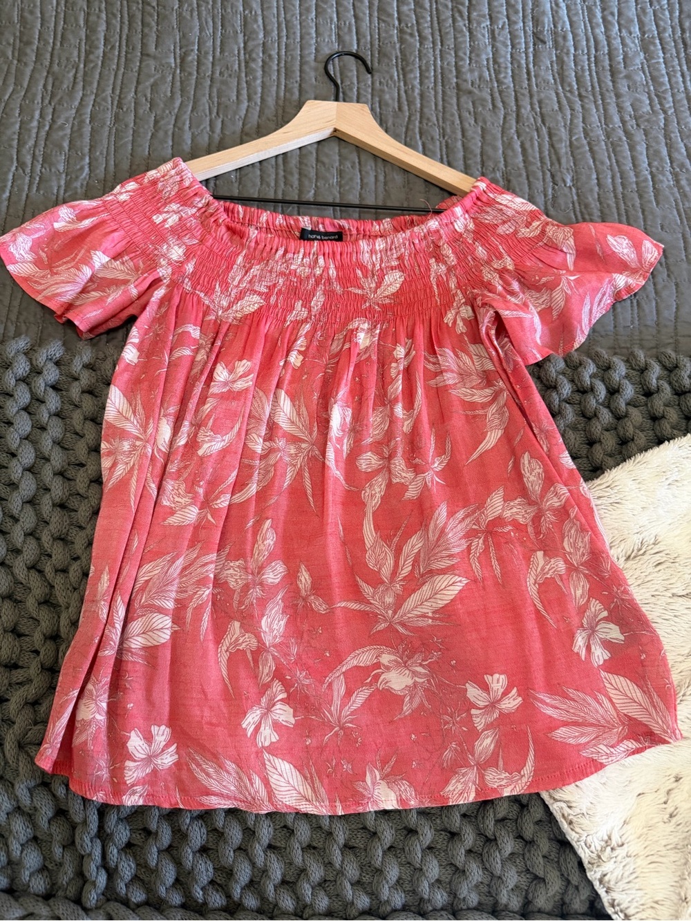 Off-Shoulder Pink Floral Women’s Top